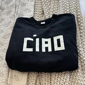 Clare V. Oversized Sweatshirt - 'CIAO'